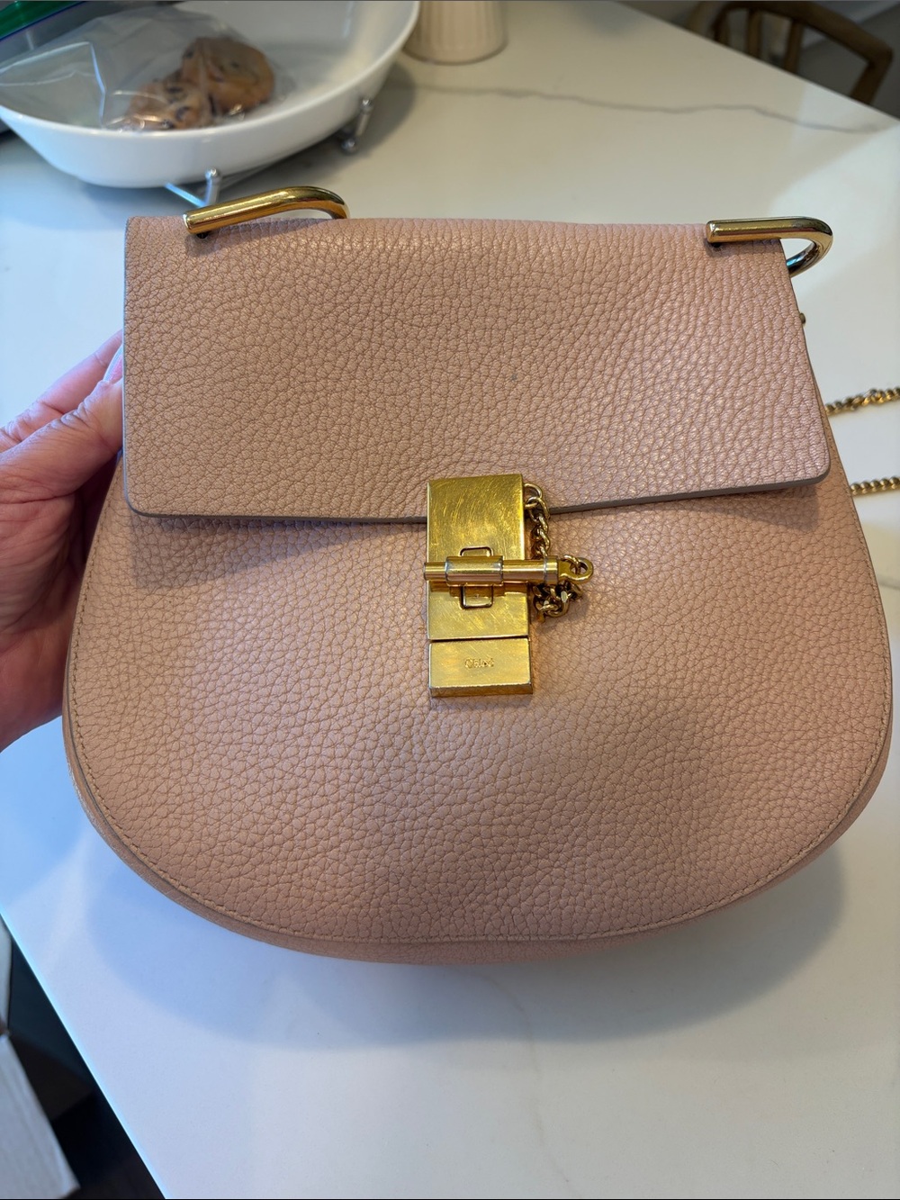 Pre-Loved Chloe Blush Pink Leather Crossbody